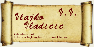 Vlajko Vladičić vizit kartica